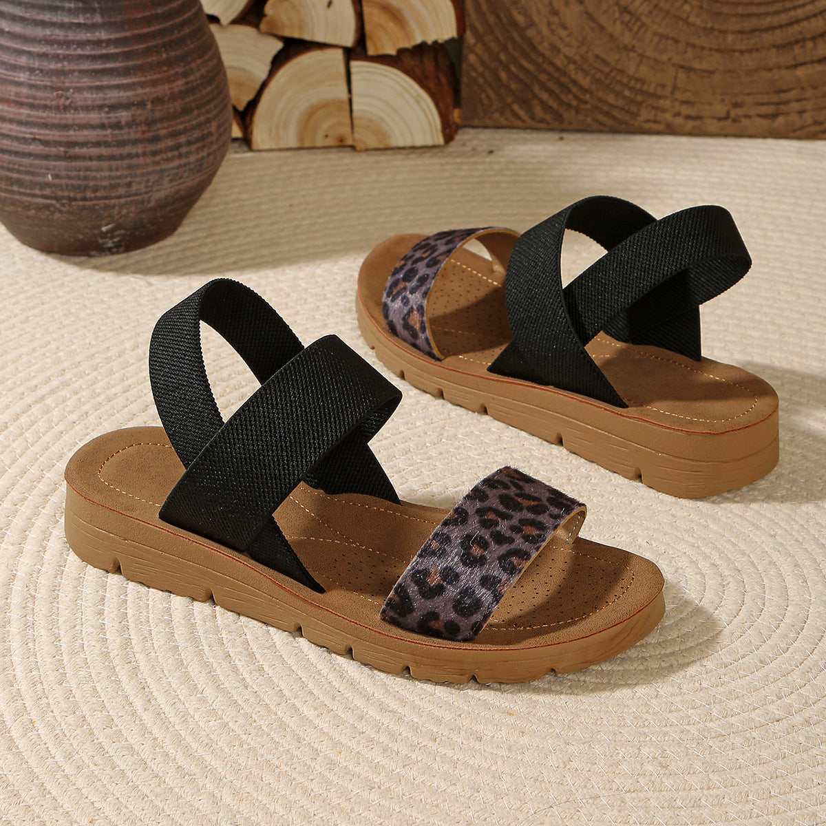 Sandales à Brides Élastiques – Confortables & Légères