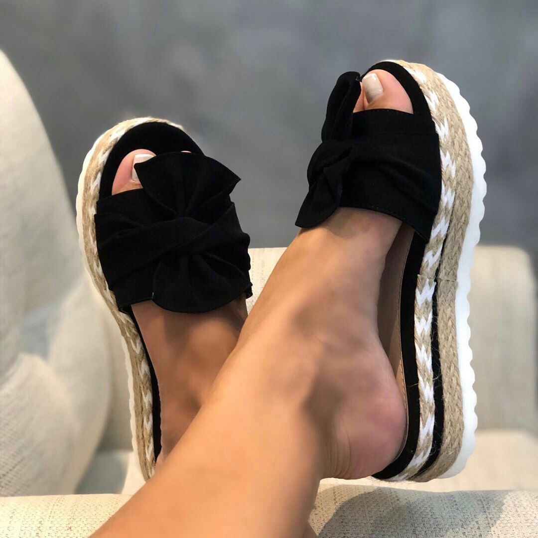 Sandales d'été femme nœud