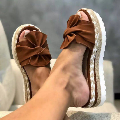 Sandales d'été femme nœud