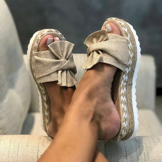 Sandales d'été femme nœud