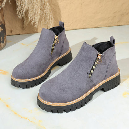 Bottines modernes à fermeture zippée – confort et style au quotidien