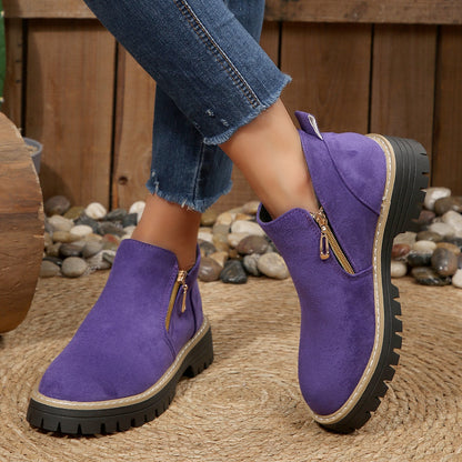 Bottines modernes à fermeture zippée – confort et style au quotidien