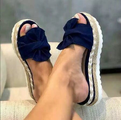 Sandales d'été femme nœud