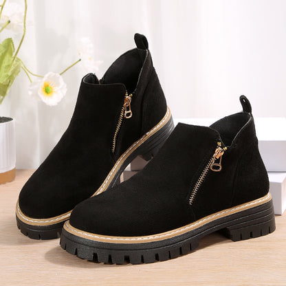 Bottines modernes à fermeture zippée – confort et style au quotidien