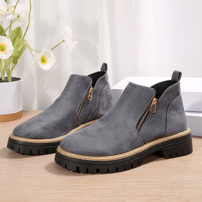Bottines modernes à fermeture zippée – confort et style au quotidien